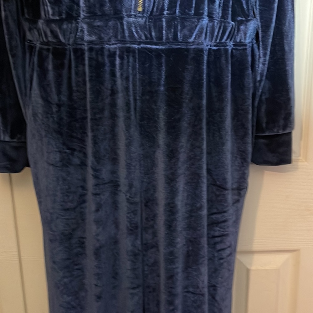 Fabletics Velour Wide Leg Zip Up Onesie Jumpsuit in Deep Navy New With Tags XXL - Picture 9 of 15